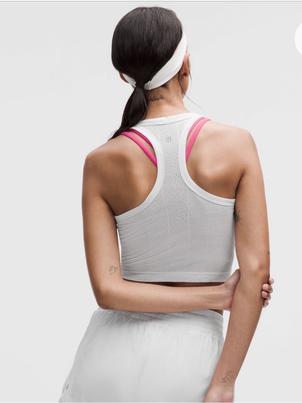 Swiftly Pointelle Cropped Racer Back Tank - Picture 4 of 4